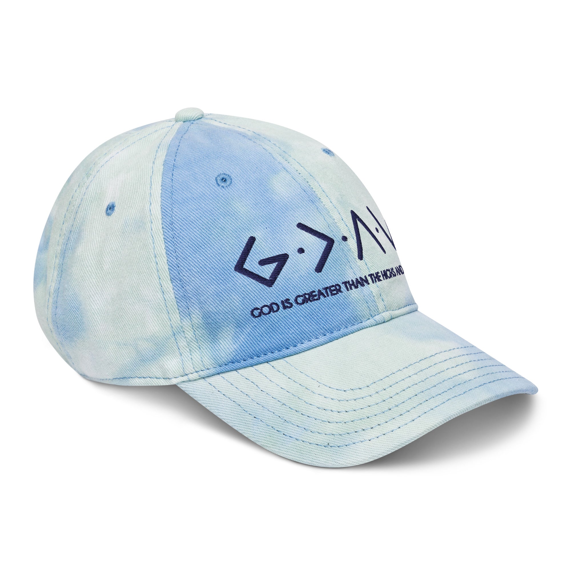 God is Greater |  Logo On Back |Tie dye hat