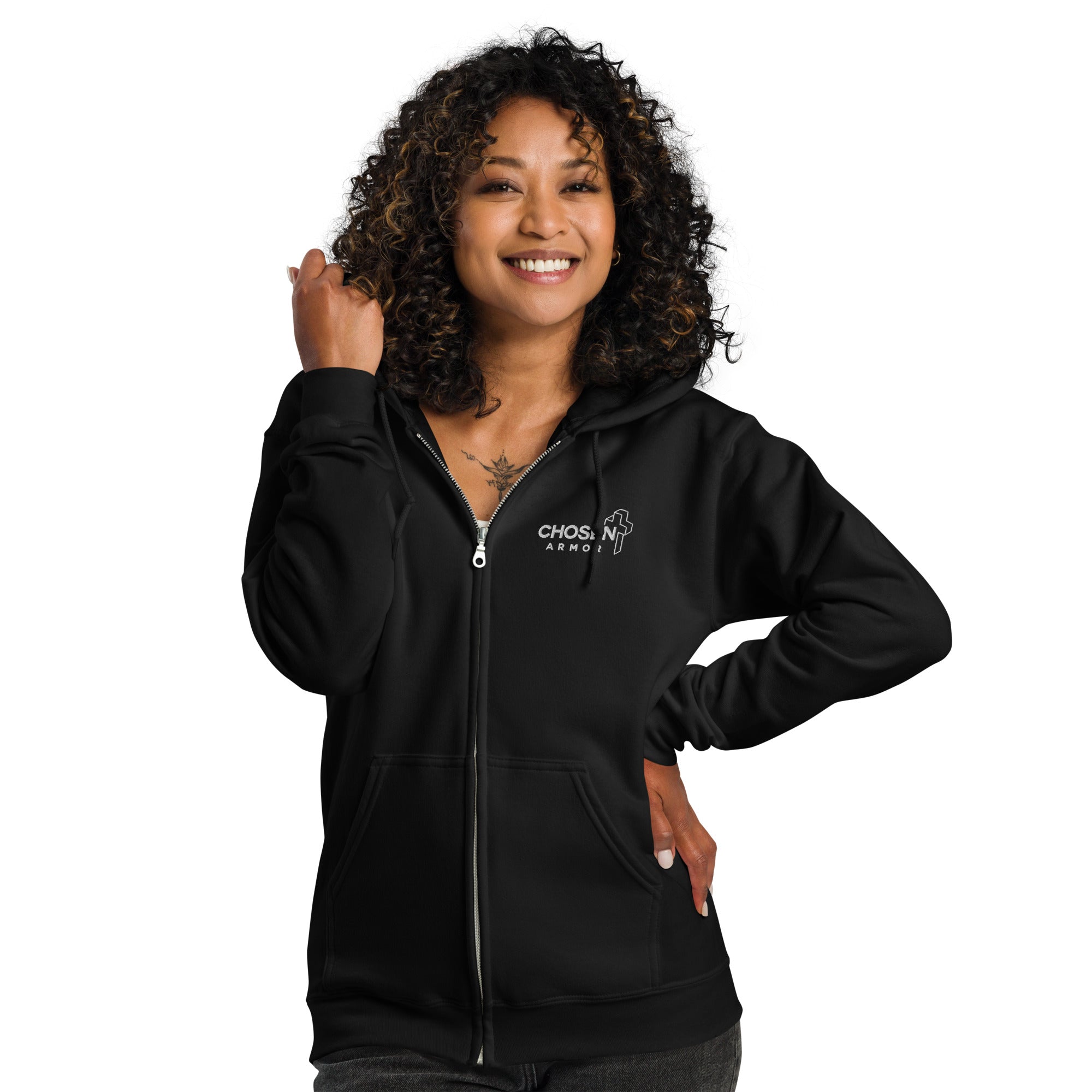 Isaiah 40:31 | Unisex heavy blend zip hoodie | Embroidered Logo
