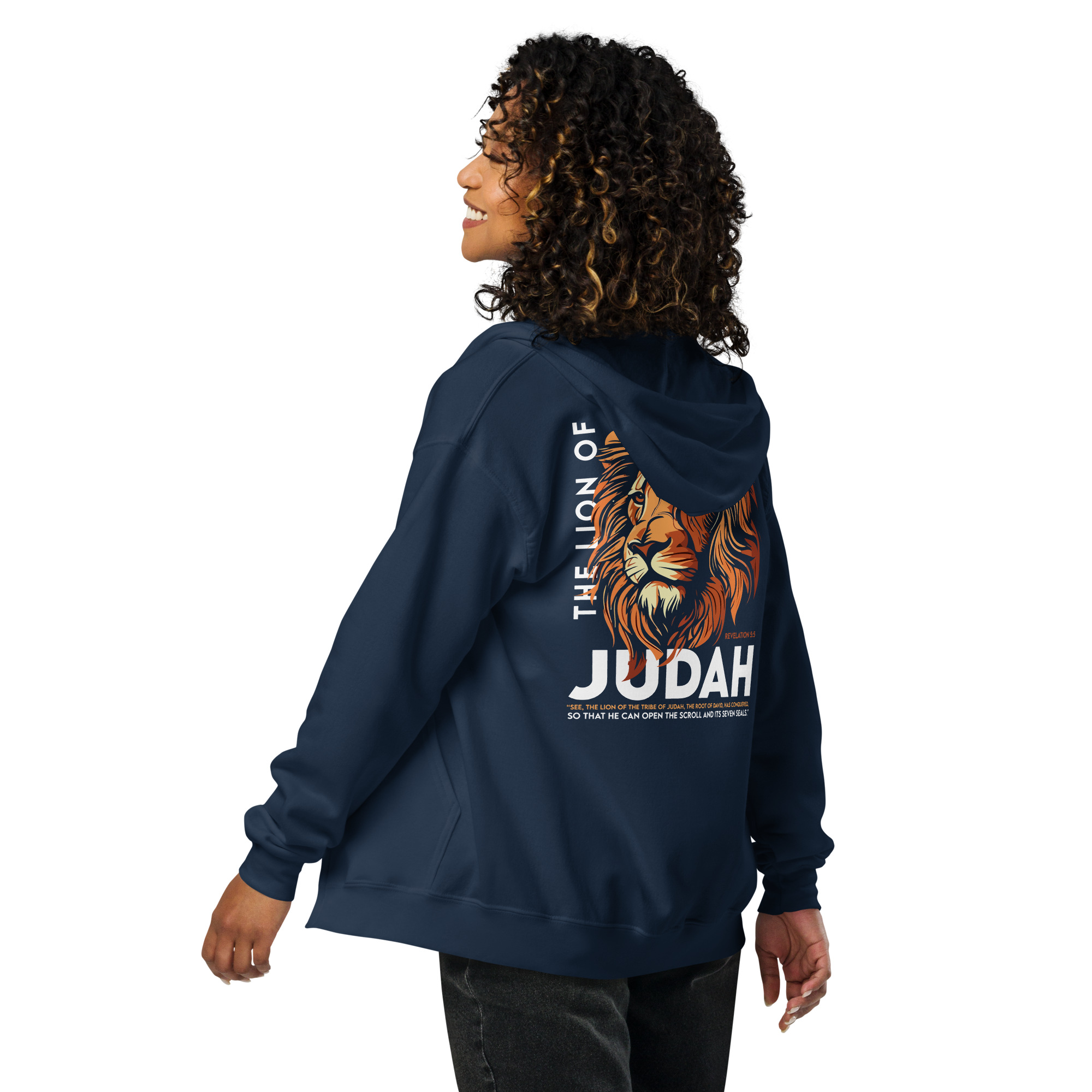 Lion Of Judah |  Embroidered Logo | Unisex heavy blend zip hoodie
