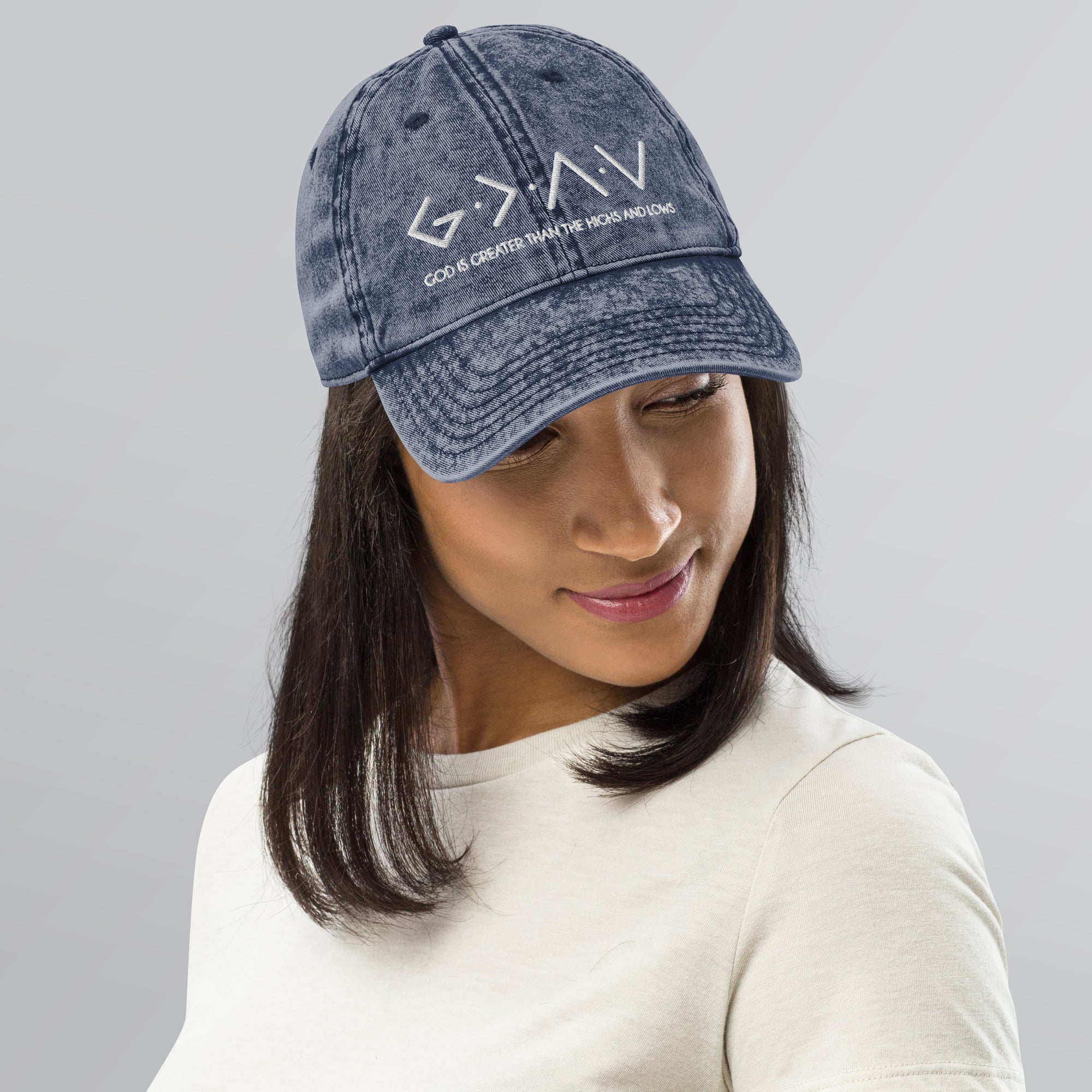 God Is Greater |  Logo On Back  | Vintage Cotton Twill Cap